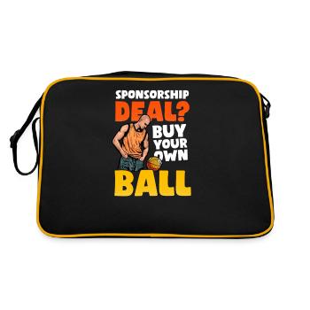 Street Basketball Deal: Kaufen Sie Ihren eigenen Ball - Retro Tasche - Schwarz/Gold - Hinten
