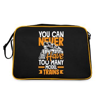 Funny Train Lover Trains Locomotive Gift - Retro Bag - black/gold - Back