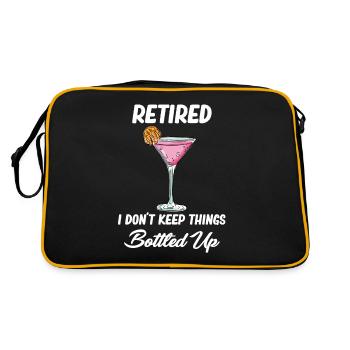 In retirement I do not keep things in - Retro Bag - black/gold - Back