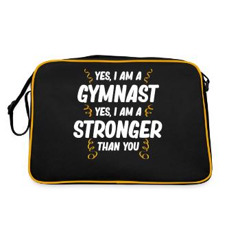 Yes, I'm a gymnast Yes, I'm a stronger one - Retro Bag - black/gold - Back