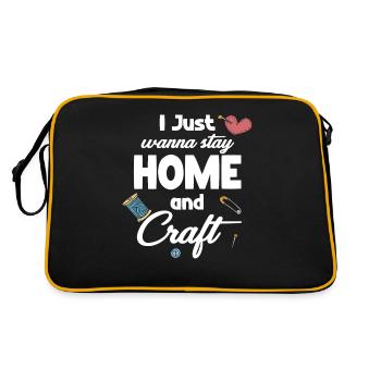 Je veux juste rester à la maison et faire de l’artisanat - Sac Retro - noir/or - Dos