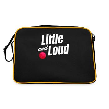 Little And Loud Funny Cheerflyer Football - Retro Bag - black/gold - Back