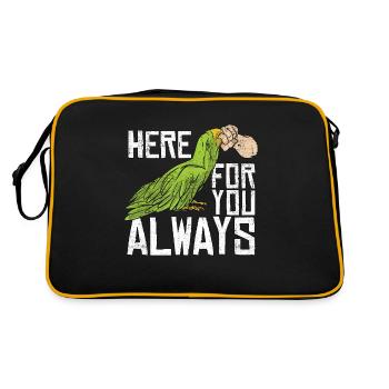 Parrot Here For You Always Bird Owner Parrot Lover - Retro Bag - black/gold - Back