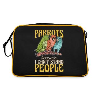 Des perroquets parce que je ne supporte pas les gens Ornithologue - Sac Retro - noir/or - Dos