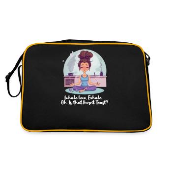 Yoga Maman Inspirez l’amour, expirez... Toast brûlé ? - Sac Retro - noir/or - Dos