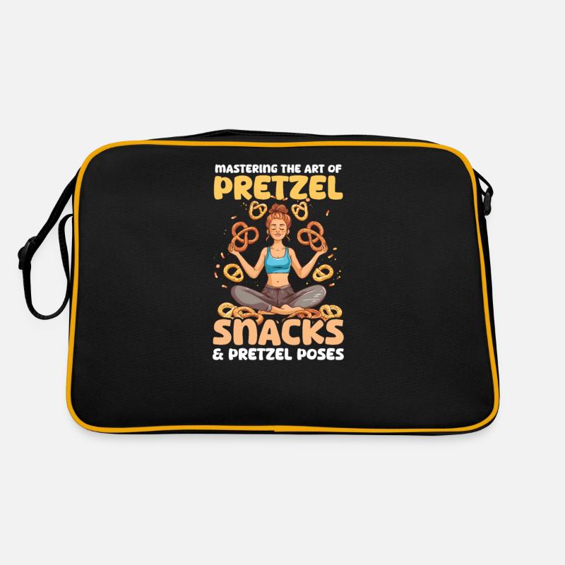 Yoga Mom Mastering Pretzel Snacks & Poses Retro Bag