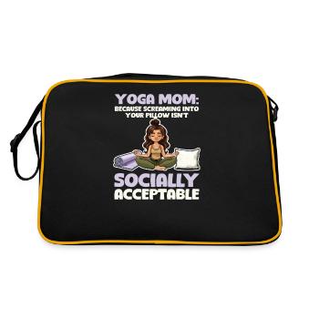 Une maman de yoga qui crie dans l’oreiller n’est pas acceptable - Sac Retro - noir/or - Dos
