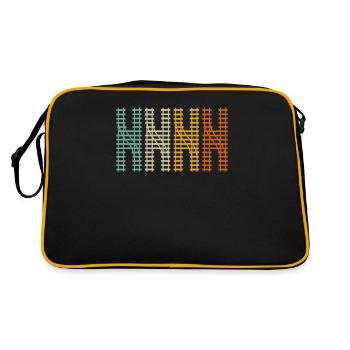Funny Train Lover Trains Locomotive Gift - Retro Bag - black/gold - Back