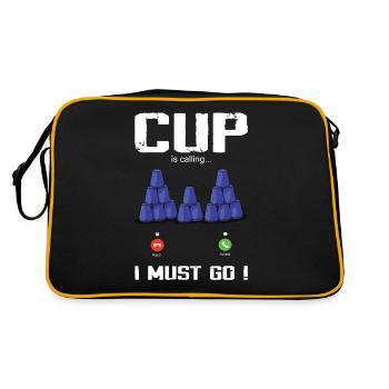Stapeln Von Bechern Speed Stacker - Retro Tasche - Schwarz/Gold - Hinten