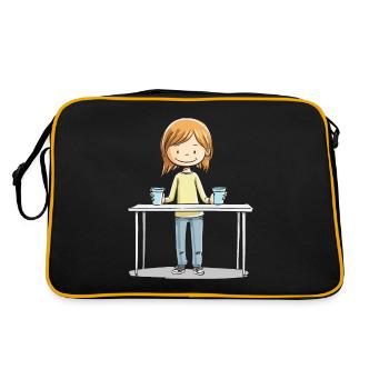Stapeln Von Bechern Speed Stacker - Retro Tasche - Schwarz/Gold - Hinten