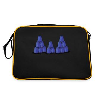 Stapeln Von Bechern Speed Stacker - Retro Tasche - Schwarz/Gold - Hinten