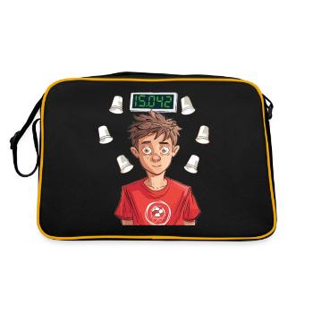 Stapeln Von Bechern Speed Stacker - Retro Tasche - Schwarz/Gold - Hinten
