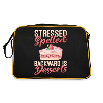 Cake Lover Cake Gift - Retro Bag - black/gold - Back