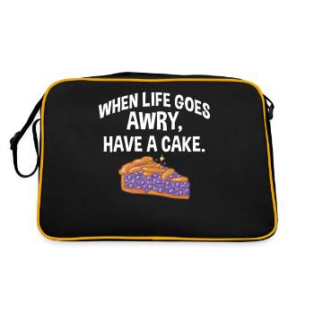 Cake Lover Cake Gift - Retro Bag - black/gold - Back