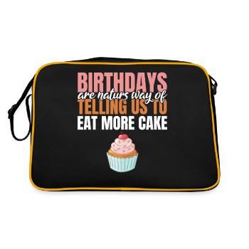 Cake Lover Cake Gift - Retro Bag - black/gold - Back
