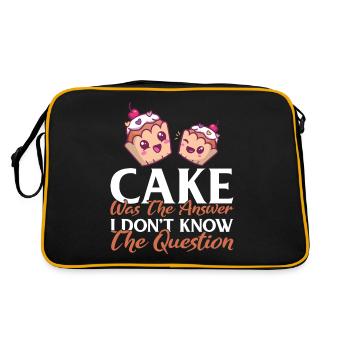 Cake Lover Cake Gift - Retro Bag - black/gold - Back