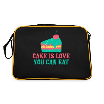 Cake Lover Cake Gift - Sac Retro - noir/or - Dos