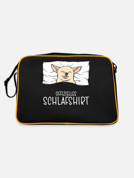Chemise de nuit officielle Pyjama Chihuahua - Sac Retro - noir/or - Dos