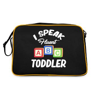 I speak fluently A, B, C, Kindergarten teacher, - Retro Bag - black/gold - Back