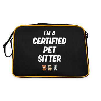 I'm a Certified Pet Sitter Funny - Retro Bag - black/gold - Back