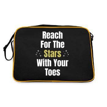 Reach for the stars with your toes Lustiger - Retro Bag - black/gold - Back