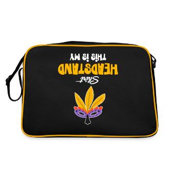 This Is My Headstand Shirt Funnier - Retro Bag - black/gold - Back
