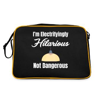I'm electrifyingly hilarious, no - Retro Bag - black/gold - Back