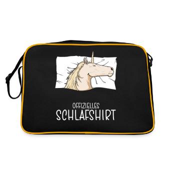 Chemise de nuit officielle Pyjama licorne - Sac Retro - noir/or - Dos