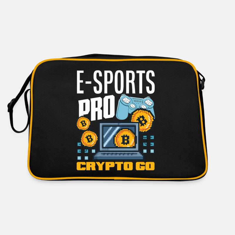 Cryptocurrency Rewards Gaming Blockchain Gamer Retro Bag