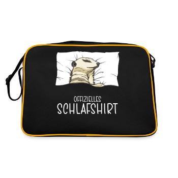 Chemise de nuit officielle Pyjama suricate - Sac Retro - noir/or - Dos