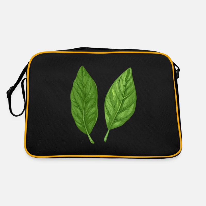 Two Basil Leaves Pure Nature Retro Bag