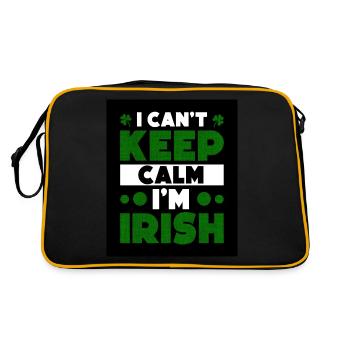 Je ne peux pas rester calme Je suis Irish Green Clover Charm - Sac Retro - noir/or - Dos