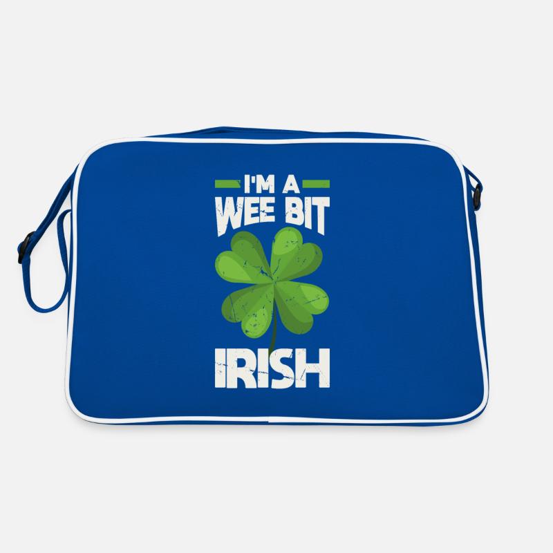 Wee Bit Irish Lucky Clover Festive Graphic Retro Bag