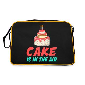 Cake Lover Cake Gift - Retro Tasche - Schwarz/Gold - Hinten