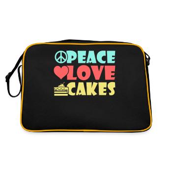 Cake Lover Cake Gift - Retro Bag - black/gold - Back