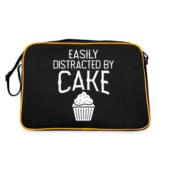 Cake Lover Cake Gift - Retro Tasche - Schwarz/Gold - Hinten