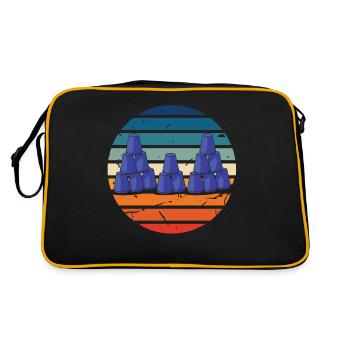 Stapeln Von Bechern Speed Stacker - Retro Tasche - Schwarz/Gold - Hinten