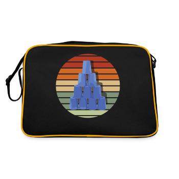Stapeln Von Bechern Speed Stacker - Retro Tasche - Schwarz/Gold - Hinten