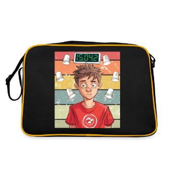 Stapeln Von Bechern Speed Stacker - Retro Tasche - Schwarz/Gold - Hinten