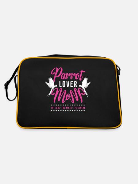 Amoureux des perroquets Maman L’idole Le mythe L’amant des oiseaux - Sac Retro - noir/or - Dos