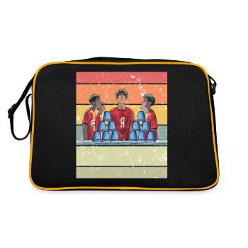 Stapeln Von Bechern Speed Stacker - Retro Tasche - Schwarz/Gold - Hinten