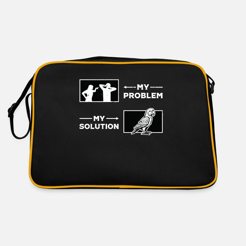 Parrot Lover My Problem My Solution Pictogram Dad Retro Tasche