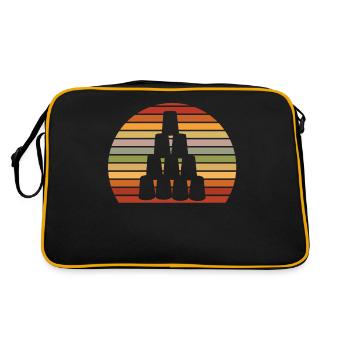 Stapeln Von Bechern Speed Stacker - Retro Tasche - Schwarz/Gold - Hinten