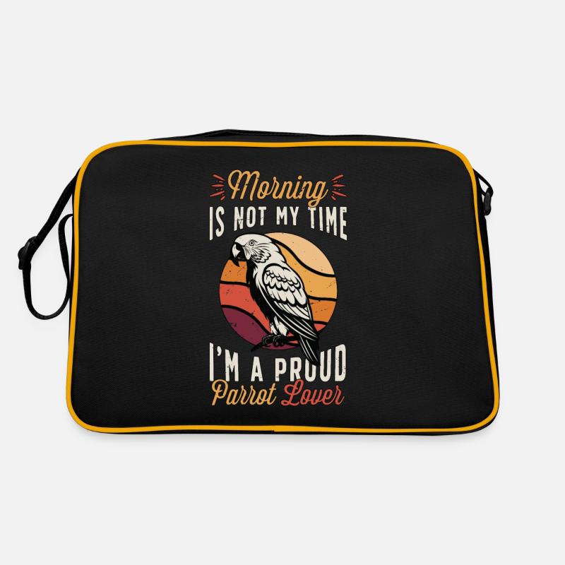 Parrot Lover Morning Is Not My Time Ornithologist Retro Tasche
