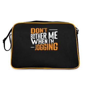 Don't Bother Me when I'm Jogging - Retro Bag - black/gold - Back