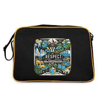 Respectez tous les points de vue 2 - Sac Retro - noir/or - Dos