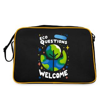 Eco Questions Welcome 2 - Retro Tasche - Schwarz/Gold - Hinten