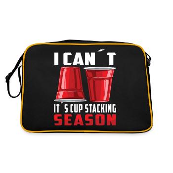 Stapeln Von Bechern Speed Stacker - Retro Tasche - Schwarz/Gold - Hinten