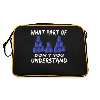Stapeln Von Bechern Speed Stacker - Retro Tasche - Schwarz/Gold - Hinten