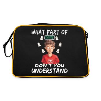 Stapeln Von Bechern Speed Stacker - Retro Tasche - Schwarz/Gold - Hinten
